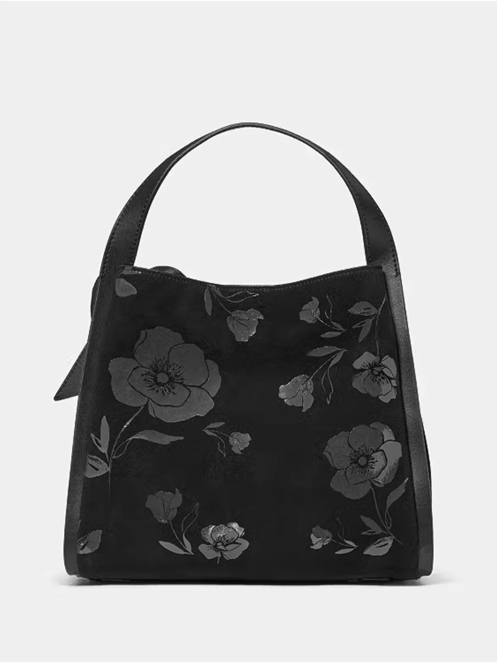 ♠️Kate Spade Floral Suede Medium Convertible Carryall Bag, Black NEW NWT